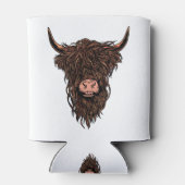 Funny Highland Cow Head Dosenkühler (Rückseite)