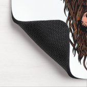 Funny Highland Cow Head Mousepad (Ecke)