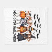 Funny Highland Cow Moo-d zu Halloween Fleecedecke (Vorderseite (Horizontal))