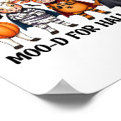 Funny Highland Cow Moo-d zu Halloween Poster (Ecke)