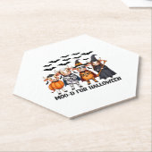 Funny Highland Cow Moo-d zu Halloween Untersetzer (angewinkelt)