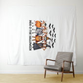 Funny Highland Cow Moo-d zu Halloween Wandteppich (Beispiel (Horizontal))