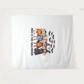 Funny Highland Cow Moo-d zu Halloween Wandteppich (Vorderseite (Horizontal))