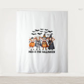 Funny Highland Cow Moo-d zu Halloween Wandteppich (Vorderseite)