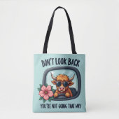 Funny Highland Cow Retro Western Motivierend Kunst Tasche (Vorderseite)