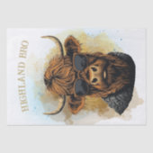 Funny Highland Cow Wearing Sonnenbrille Seidenpapier (Vorderseite)