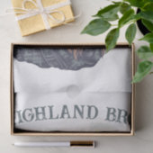 Funny Highland Cow Wearing Sunglasses Seidenpapier (Geschenk)