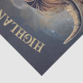 Funny Highland Cow Wearing Sunglasses Seidenpapier (Detail)