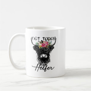 Funny Highland Kuh nicht heute Heifer Kuh liebt vi Kaffeetasse