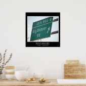 Funny Highway Sign, Big Beaver Road Ausfahrt 69 Poster (Küche)