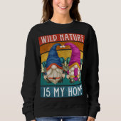 Funny Hiker Gnomes mit Travel Backpack Retro Hiki Sweatshirt (Vorderseite)