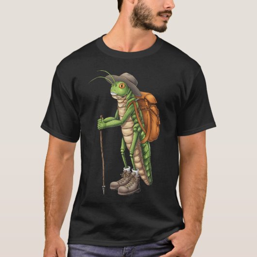 Funny Hiking Grasshopper Graphic Camping Lover Hik T-Shirt (Vorderseite)