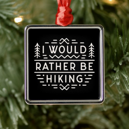 Funny hiking introvert hiker quotes mountain hike ornament aus metall (Baum)