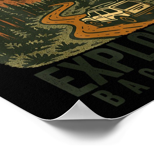 Funny Hiking Lost_ Nope Exploring Backroads Humor  Poster (Ecke)