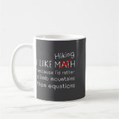 Funny Hiking Over Math Humor Mountains Vs Equation Kaffeetasse (Links)