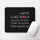 Funny Hiking Over Math Humor Mountains Vs Equation Mousepad (Mit Mouse)