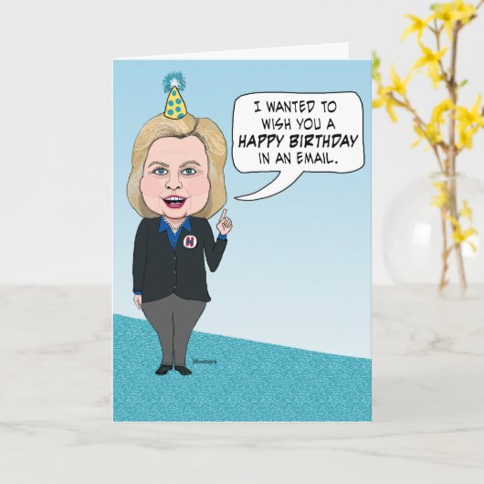 Funny Hillary Clinton Emails Geburtstag Karte (Gelbe Blume)