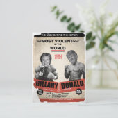 Funny Hillary Clinton gegen Donald Trump-Wahl Postkarte (Stehend Vorderseite)