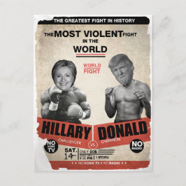 Funny Hillary Clinton gegen Donald Trump-Wahl Postkarte