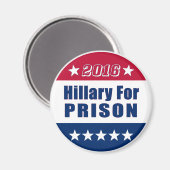 Funny | Hillary for PRISON | Wahl 2016 Magnet (Vorderseite/Rückseite)
