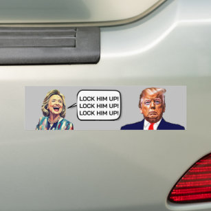 Funny Hillary sagt, sperrt Trump auf Autoaufkleber