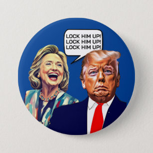 Funny Hillary sagt, sperrt Trump auf Button