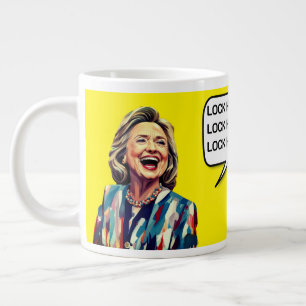 Funny Hillary sagt, sperrt Trump auf Jumbo-Tasse