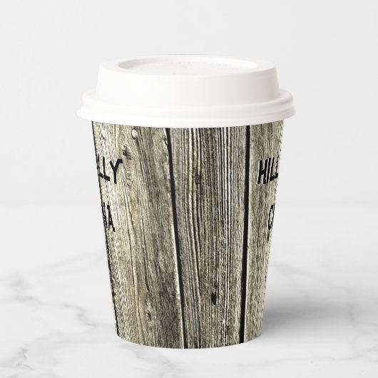 Funny Hillbilly China Imitate Knotty Pine Rustikal Pappbecher (Links)