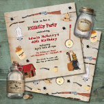 Funny Hillbilly Party Einladung<br><div class="desc">Fühlen Sie sich wie weißer Müll? Wirf dann ein Hillbilly-Party! Moonshine, noch, Banjo, Strohhut, verbogene Gewehre, Kugeln und eine alte Hütte gegen altes Buntpapier auf rustikalen Holzplanken. Funny und Spaß! Handgezeichnete Illustration von McBooboo. Weitere Änderungen finden Sie unter Anpassen dieser Vorlage. Am unteren Rand sehen Sie "Gewollt, um dieses Design...</div>