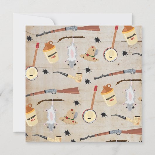 Funny Hillbilly Party Einladung (Rückseite)