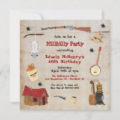 Funny Hillbilly Party Einladung (Vorderseite)