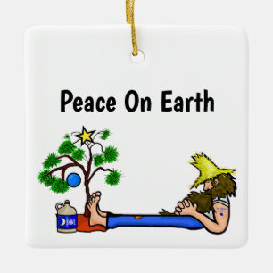 Funny Hillbilly und Santa Moonshine Ornament