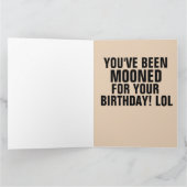 FUNNY HINTERN MOONED BIRTHDAY BOY OVERSIZED CARD KARTE (Innenseite)