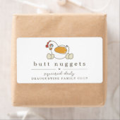 Funny Hintern Nugget Farm Coop Egg Karton Label (Insitu)