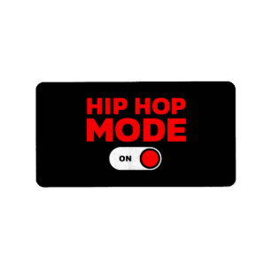 Funny Hip Hop Design für Männer Frauen 90er Hip Ho Adressaufkleber