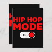 Funny Hip Hop Design für Männer Frauen 90er Hip Ho Begleitkarte (Vorne/Hinten)
