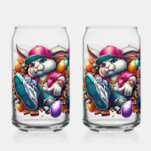 Funny Hip Hop Gangster Bunny Oaster Urban Design Dosenglas (Vorderseite)