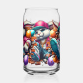 Funny Hip Hop Gangster Bunny Oaster Urban Design Dosenglas (Links)