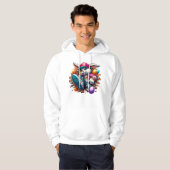 Funny Hip Hop Gangster Bunny Oaster Urban Design Hoodie (Vorne ganz)
