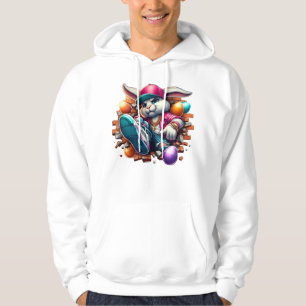Funny Hip Hop Gangster Bunny Oaster Urban Design Hoodie