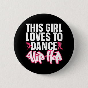 Funny Hip Hop Tanzen Kunst für Kinder Girls Angesa Button