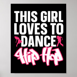 Funny Hip Hop Tanzen Kunst für Kinder Girls Angesa Poster