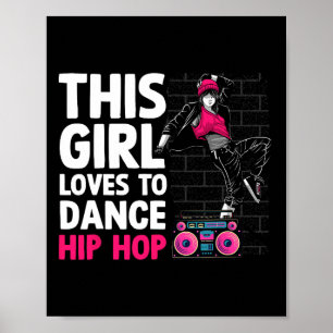 Funny Hip Hop Tanzen Kunst für Kinder Girls Angesa Poster