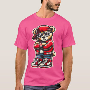 Funny Hip Hop Teddy Bear 90S Graffiti Art Rap Lieb T-Shirt