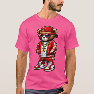 Funny Hip Hop Teddy Bear 90S Graffiti Art Rap Lieb T-Shirt
