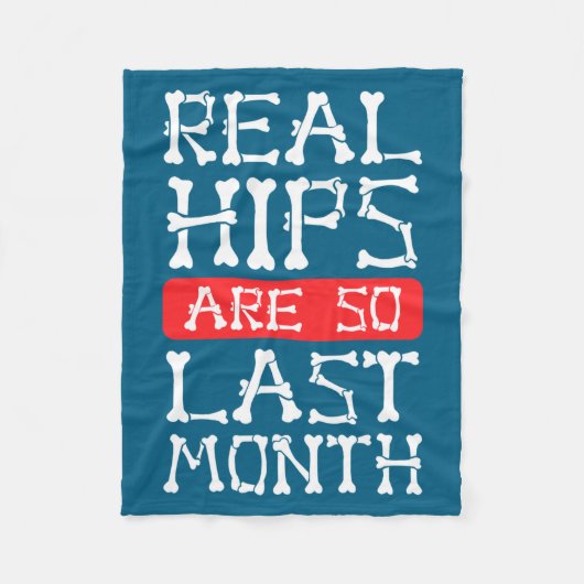 Funny Hip Replacement Bones Surgery Recovery Fleecedecke (Vorderseite)