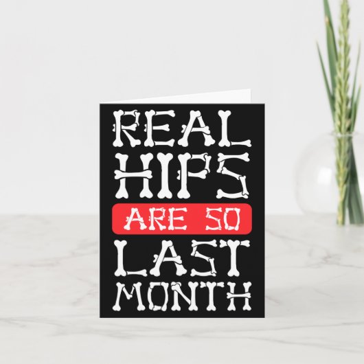 Funny Hip Replacement Bones Surgery Recovery Karte (Vorderseite)