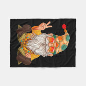 Funny Hipe Gnome Peace Sign Gnomes Lovers Men Wome Fleecedecke (Vorderseite (Horizontal))