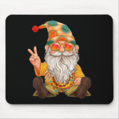 Funny Hipe Gnome Peace Sign Gnomes Lovers Men Wome Mousepad (Vorne)