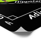 Funny Hipo Skater Geometry Hypotenuse Math Boy Gir Poster (Ecke)
